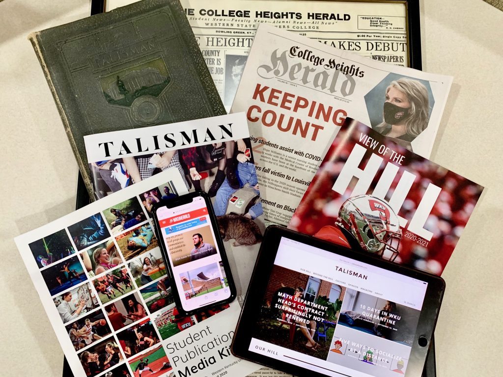 The College Heights Herald and the Talisman reach back to 1925 and 1925 respectively but have evolved with technology