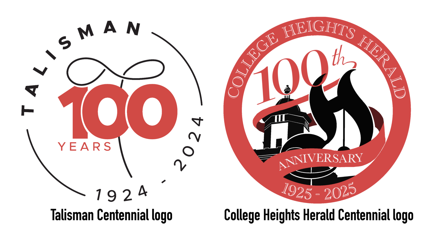 Talisman and Herald centennial logos